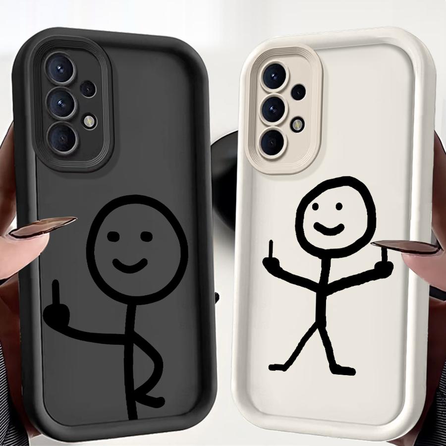 Phone Cases Websites - フィンガーピープルスティックマンケース Samsung Galaxy A16 A56 A35