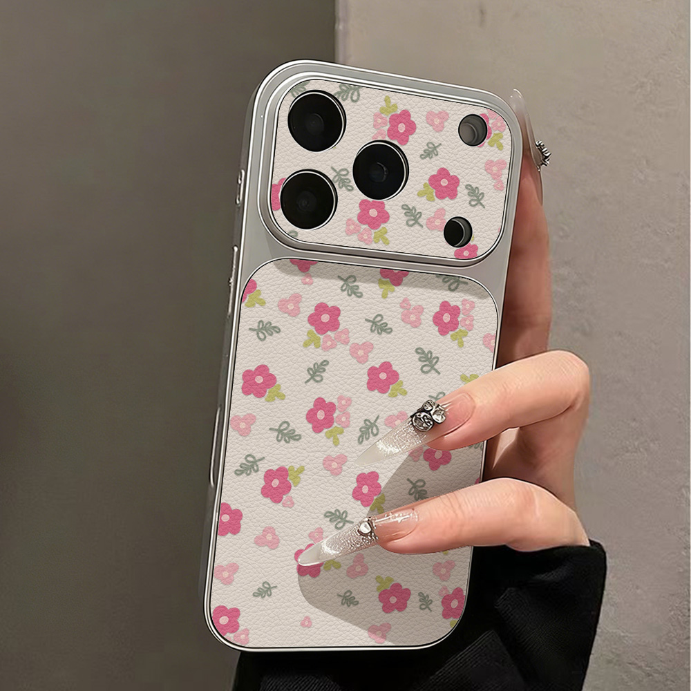 Phone Cases That Cover The Camera - 高級感あふれるINSフラワー柄大型窓付きスマホケース iPhone 17 16 Pro Max