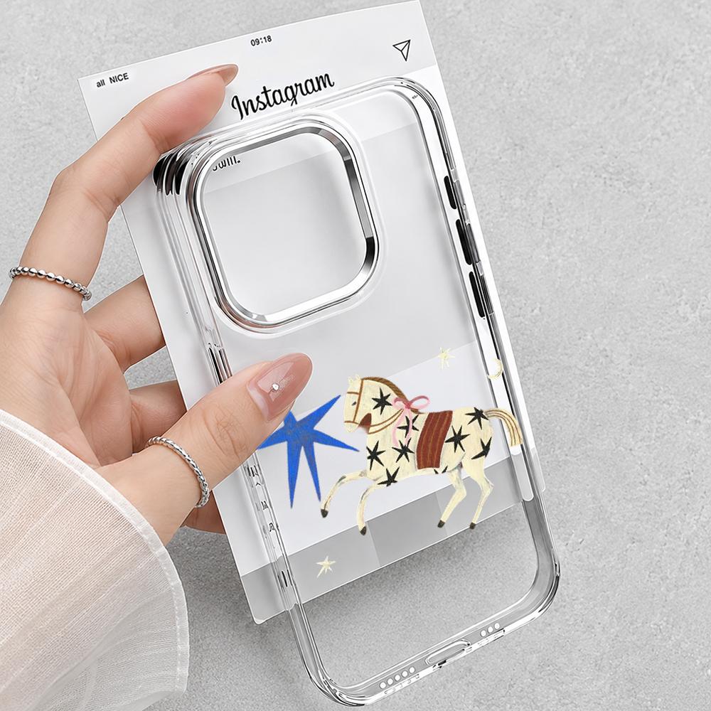 Phone Cases Horse - HD Ins 韓国風レッドブラウンスターホース iPhone 17Pro 16