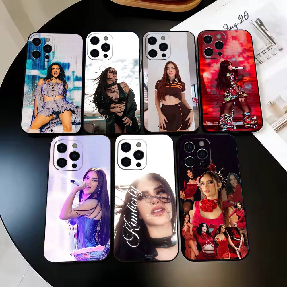 Phone Cases Za - ラテンポップ K-Kim-M L-Loaiza-ZA iPhone16,15,14,13,12,11,Pro,Max,Plus,X,XS,SE4,E対応 ソフトブラックケース（1個）