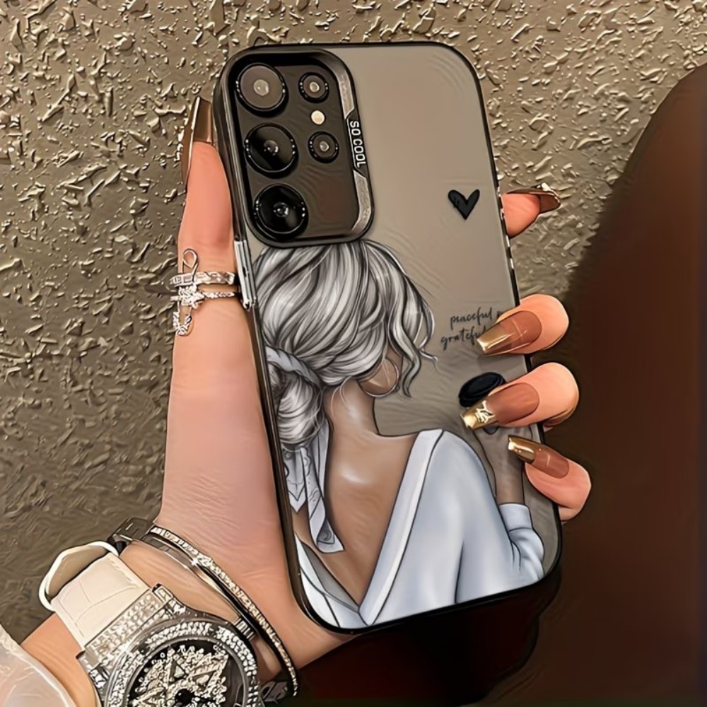 Phone Cases For Samsung S21 5G - 平和で感謝心のある少女プリントのスマホケース Samsung Galaxy S26 S25 S24
