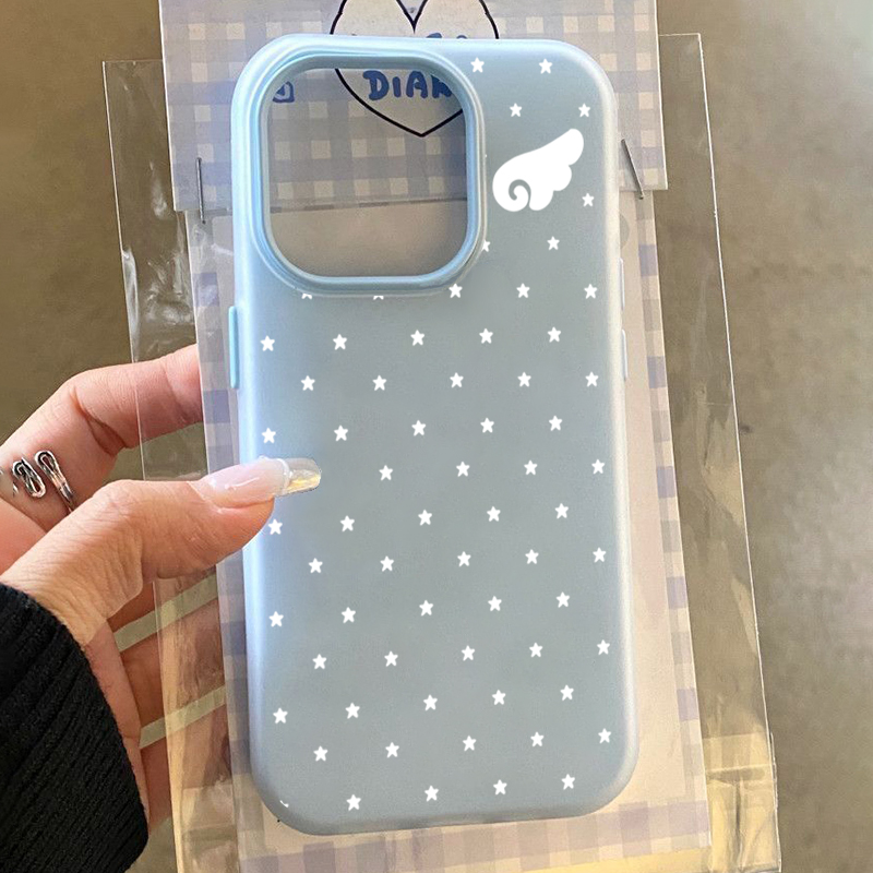 Phone Cases Korean - 韓国のかわいい美学スター天使の羽2in1スマホケース Xiaomi Redmi Note 15 14