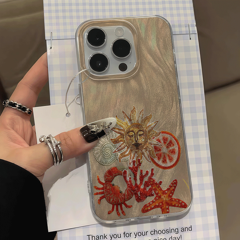 Phone Cases That Cover The Camera - カメラ保護カニとヒトデ柄アイスフォンケース Xiaomi Redmi Note 14 Pro