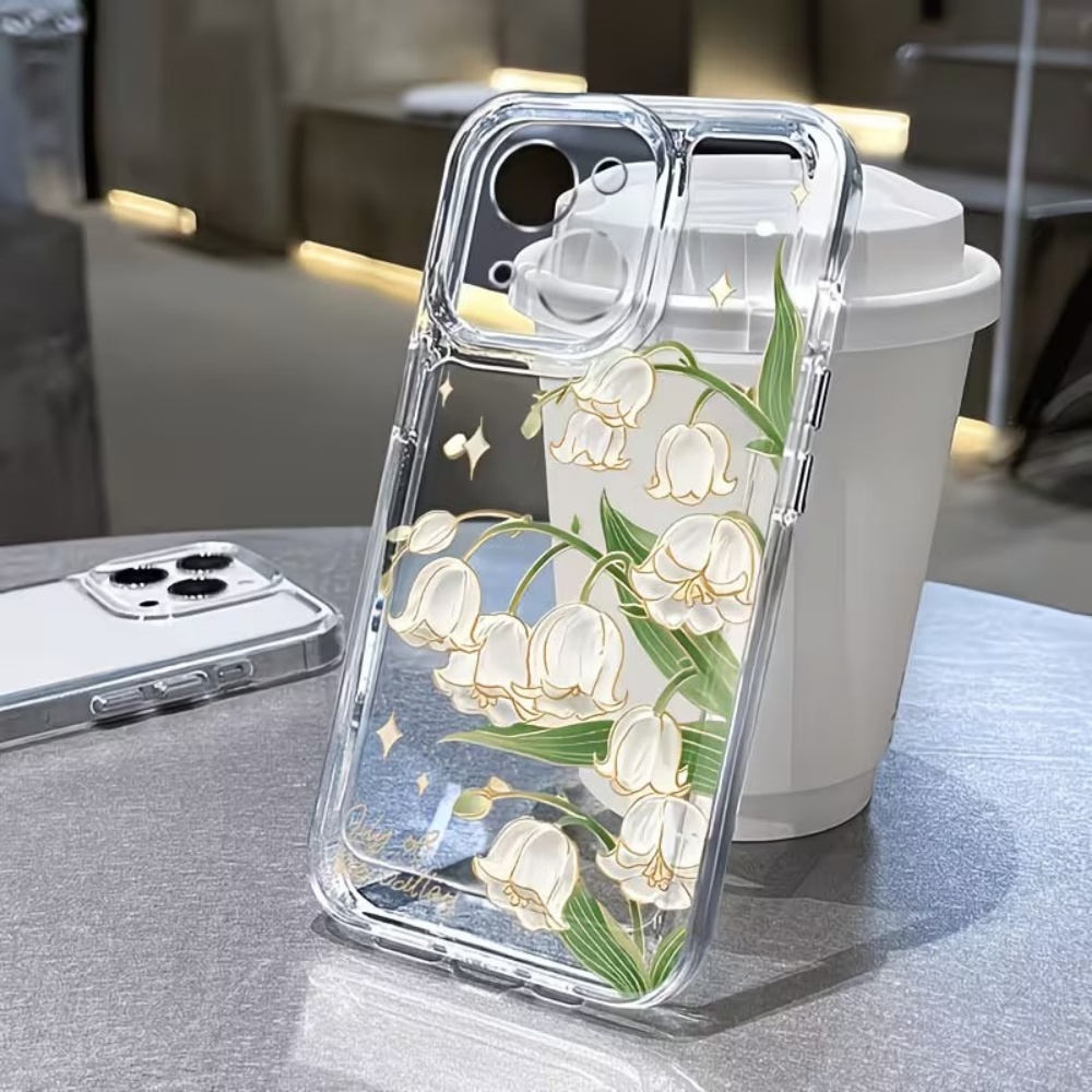 Phone Cases That Cover The Camera - ヴィンテージ スズラン柄 iPhoneケース iPhone 18 17