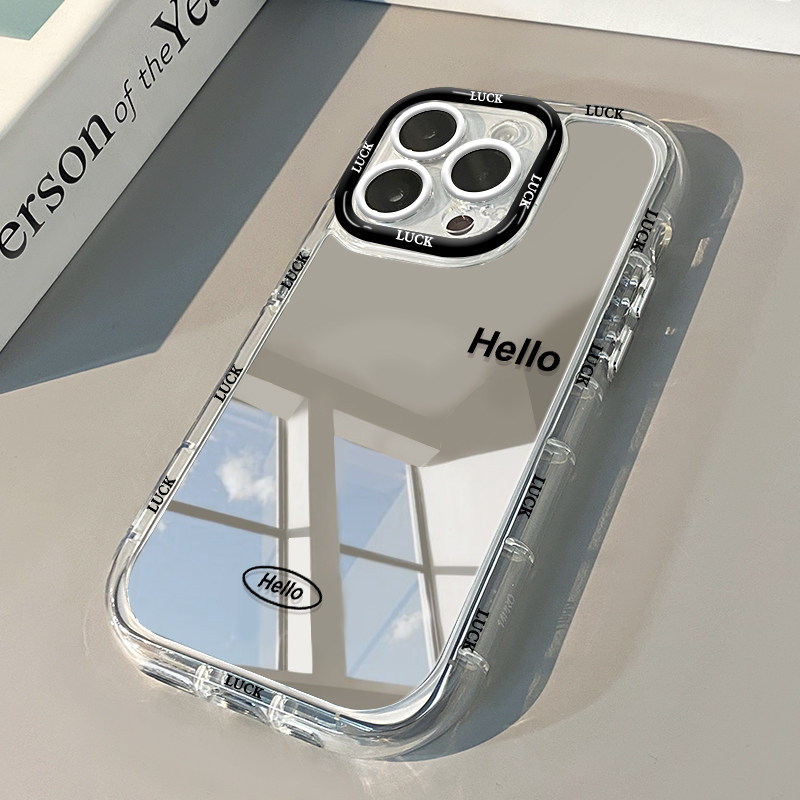 Phone Cases Websites - シンプルで人々を幸せにするレターミラーフォンケース iPhone 17 Air 16 15