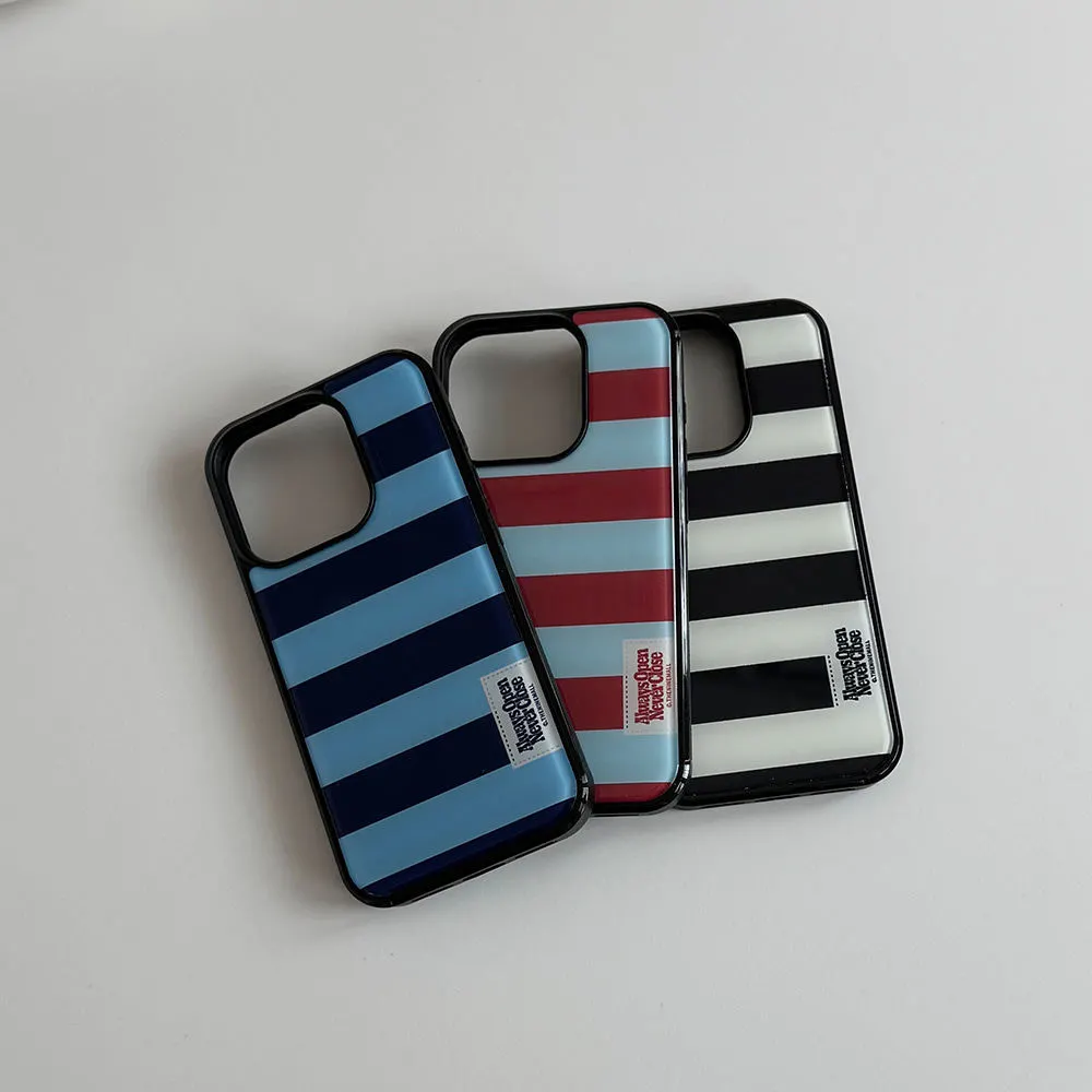 Phone Cases Korean - 韓国の夏らしいフルスクリーンカラフルストライプドロップグルーフォンケース、Samsung Galaxy S23 FE、S24 PLUS、S25 ULTRA、S26