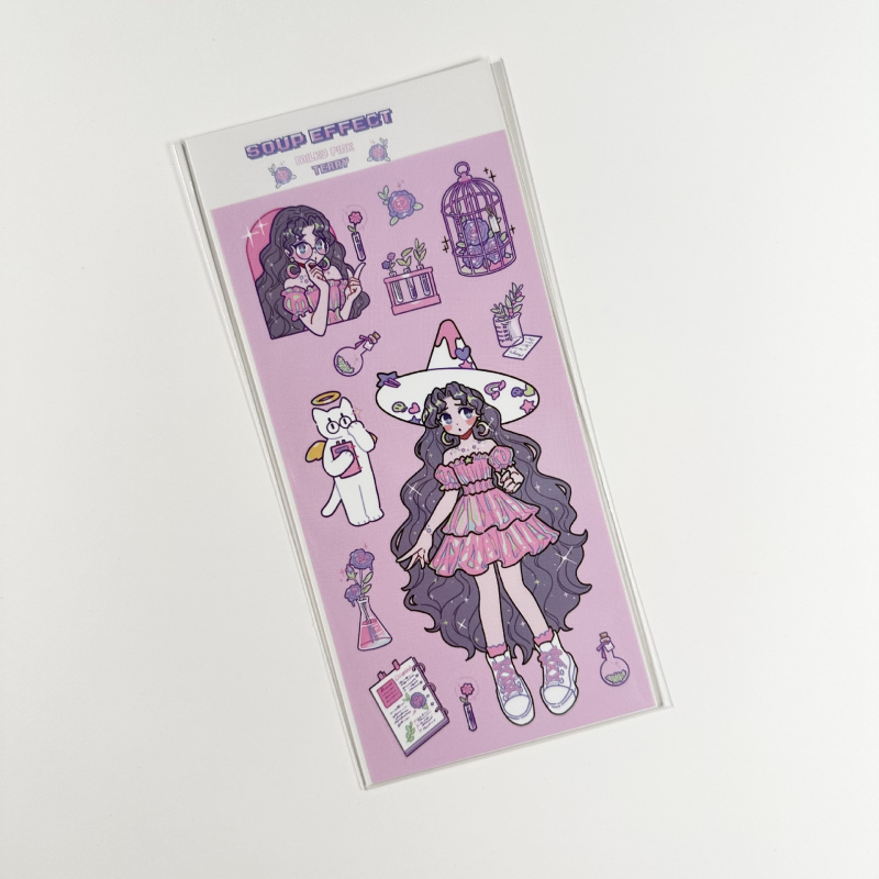 韓国スープ甘いクールかわいい漫画の女の子キャラクターステッカ - Phone Cases Cool Girl のレビューと価格