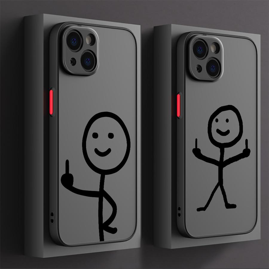 フィンガーピープル スティックマン ファンダ バックフォンカ - Phone Cases Websites のレビューと価格