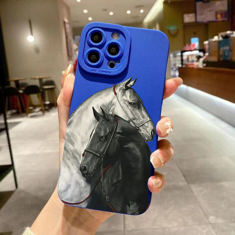 ヴィンテージ風黒白馬柄スマホケース サムスンギャラクシーS2 - Phone Cases Horse のレビューと価格