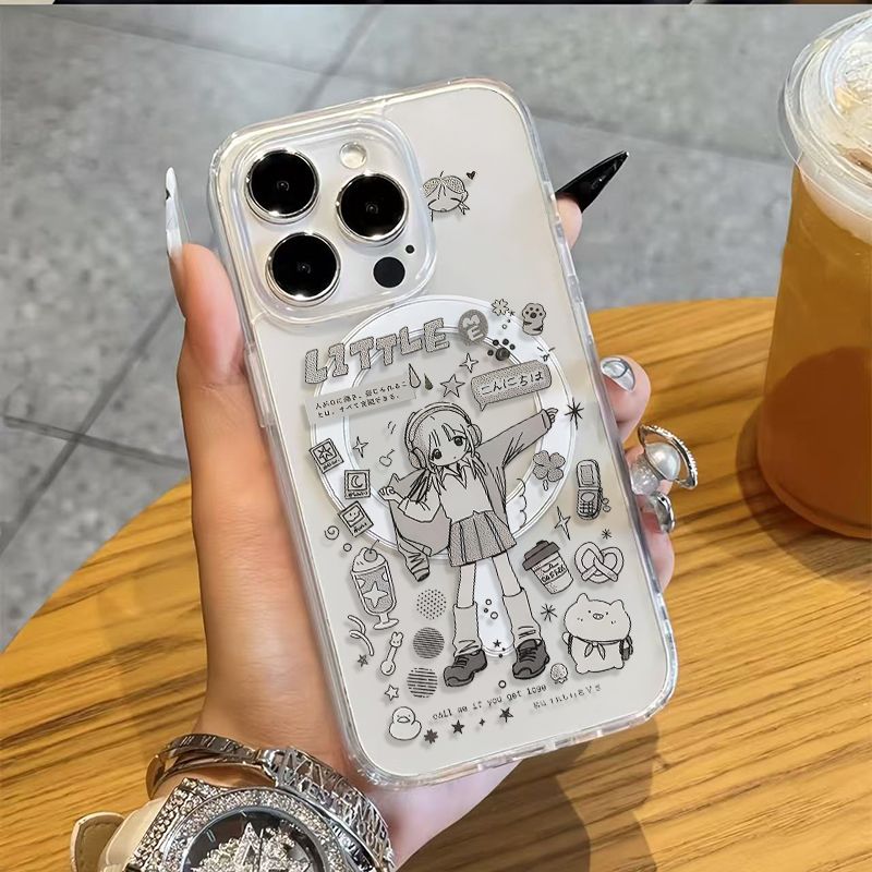 可愛いアニメ甘いアニメガールのスマホケース、マグネット式iP - Phone Cases Cool Girl のレビューと価格