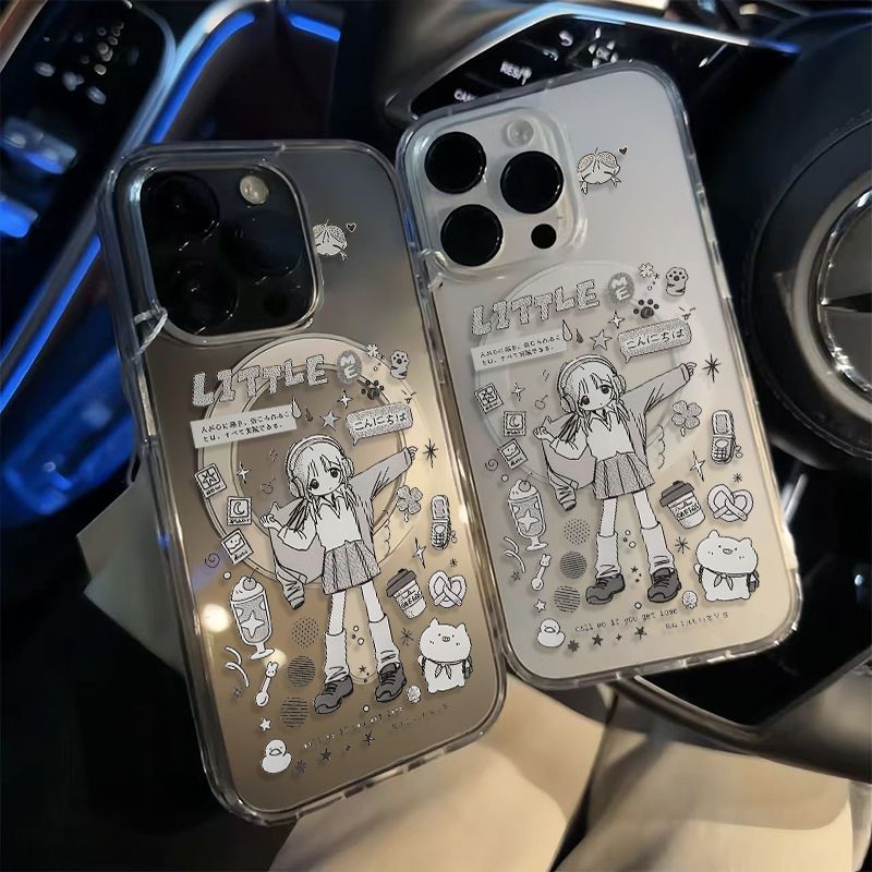 可愛いアニメ甘いアニメガールのスマホケース、マグネット式iP - Phone Cases Cool Girl のレビューと価格