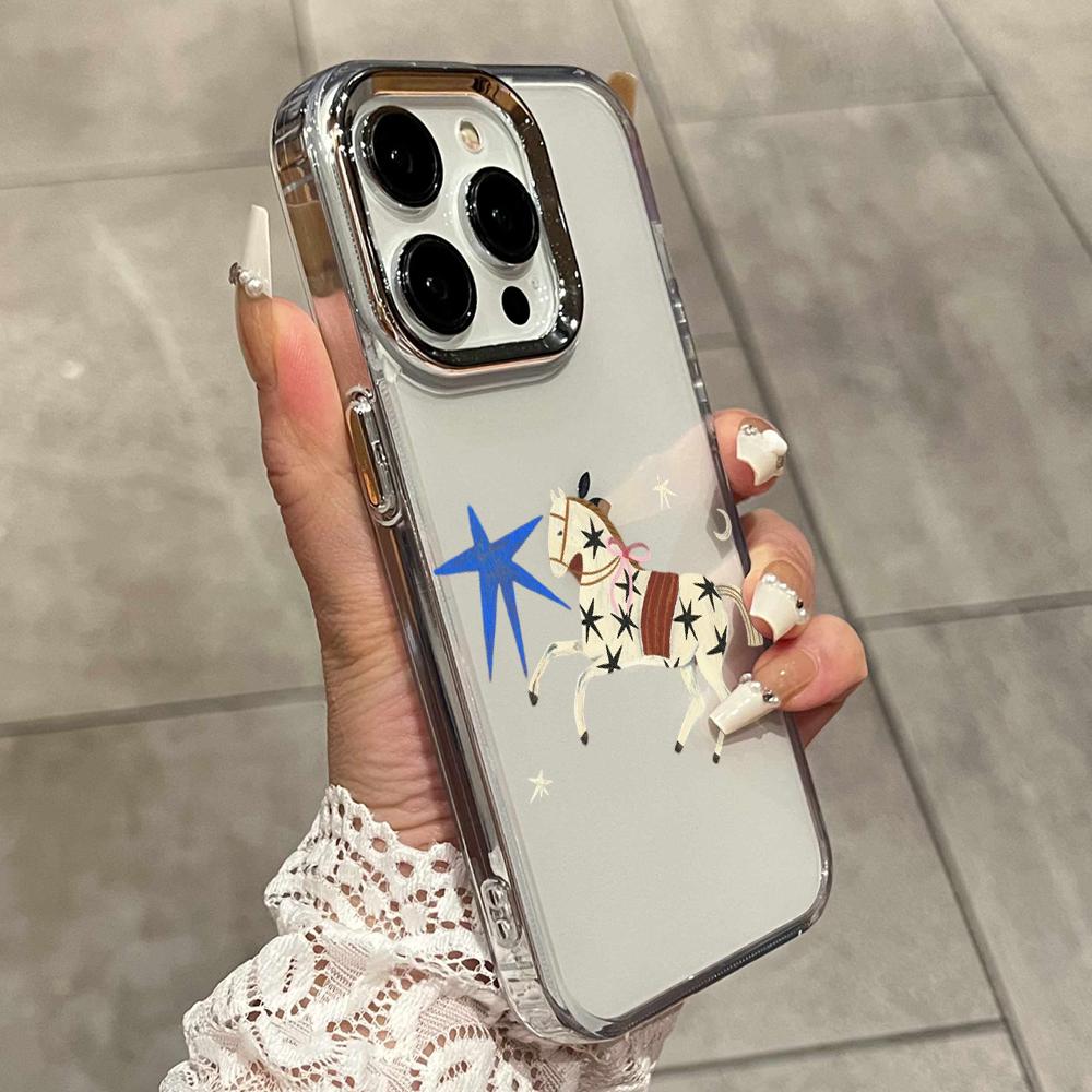 HD Ins 韓国風レッドブラウンスターホース iPhone - Phone Cases Horse のレビューと価格