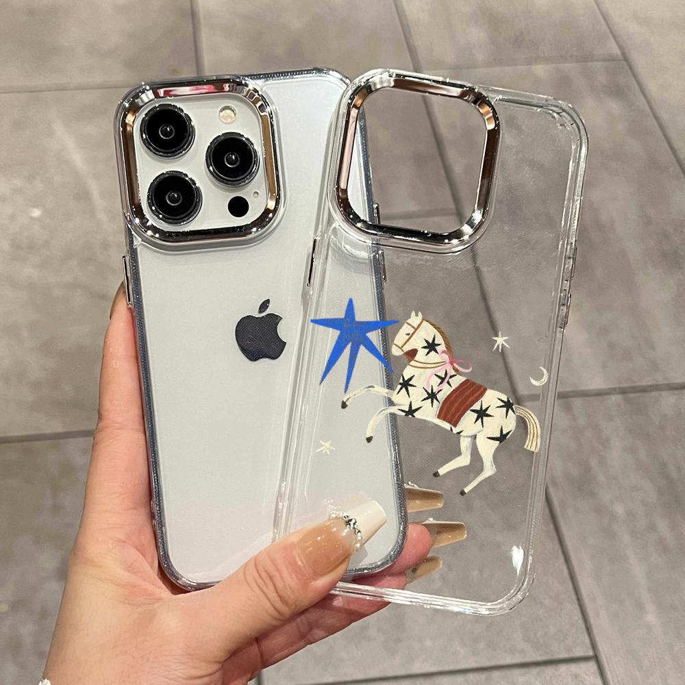 HD Ins 韓国風レッドブラウンスターホース iPhone - Phone Cases Horse のレビューと価格