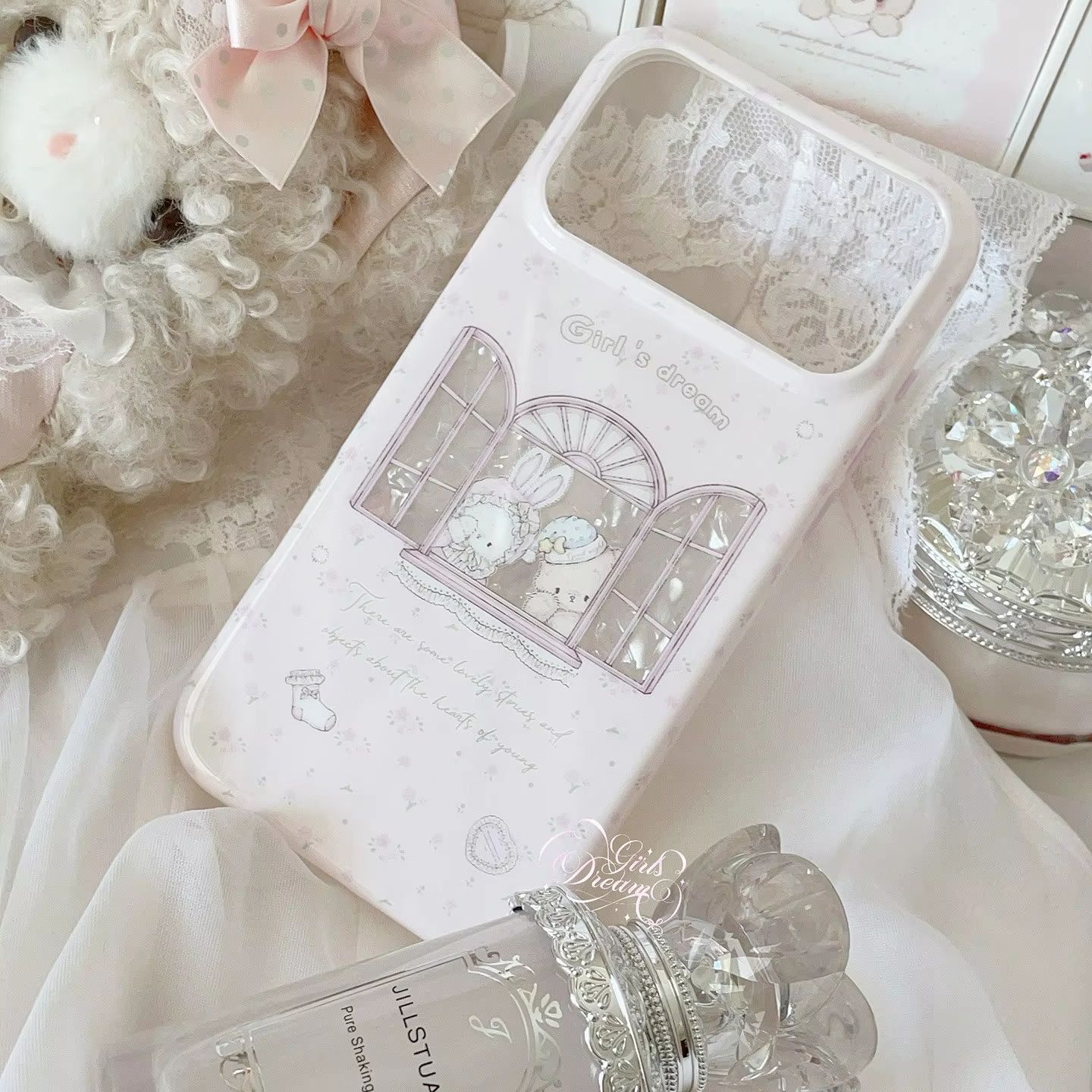 可愛いウサギと花柄のピンクY2Kガールズドリームフォンケース - Phone Cases Cool Girl のレビューと価格