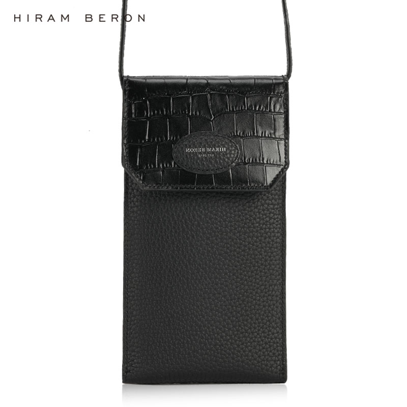 プレミアム高級本物のペブルレザークロスボディポーチ男性用ケー - Phone Cases Wholesale のレビューと価格