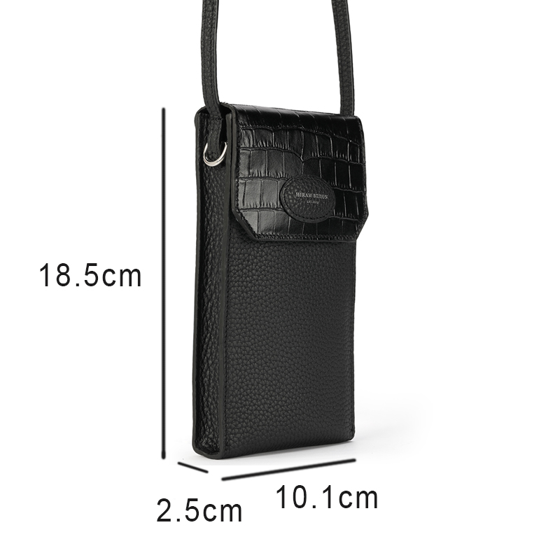 プレミアム高級本物のペブルレザークロスボディポーチ男性用ケー - Phone Cases Wholesale のレビューと価格