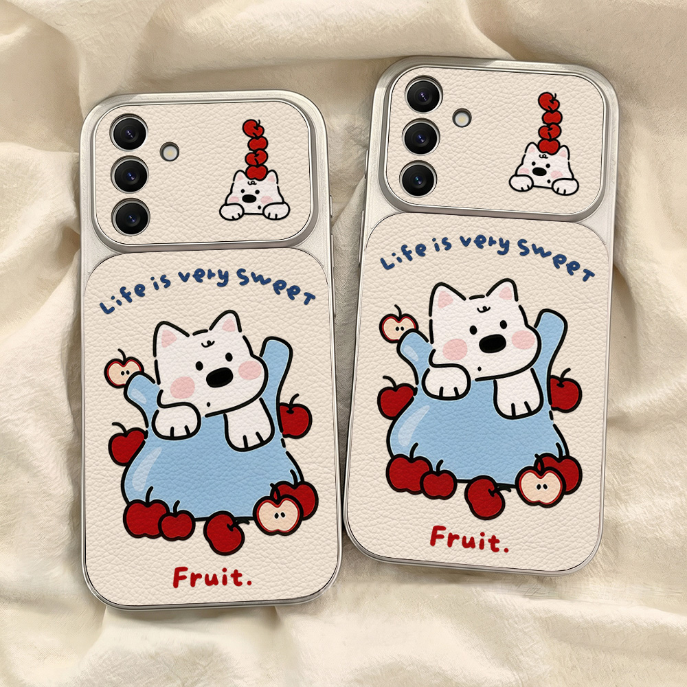 かわいい漫画犬柄のネックストラップ付きスマホケース、Sams - Phone Cases That Cover The Camera のレビューと価格