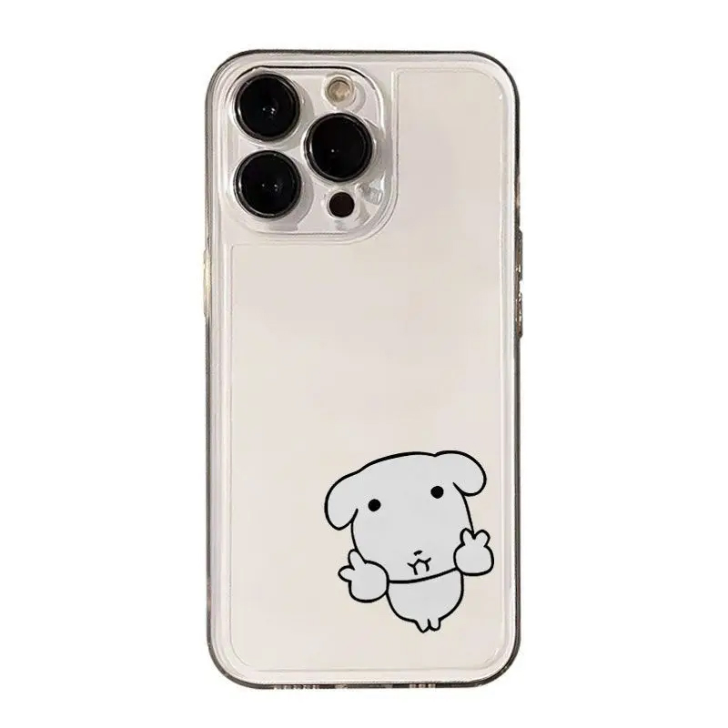 新しい韓国風可愛い子犬猫カップルクリアスマホケース iPho - Phone Cases Korean のレビューと価格