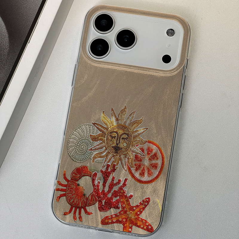 カメラ保護カニとヒトデ柄アイスフォンケース Xiaomi R - Phone Cases That Cover The Camera のレビューと価格