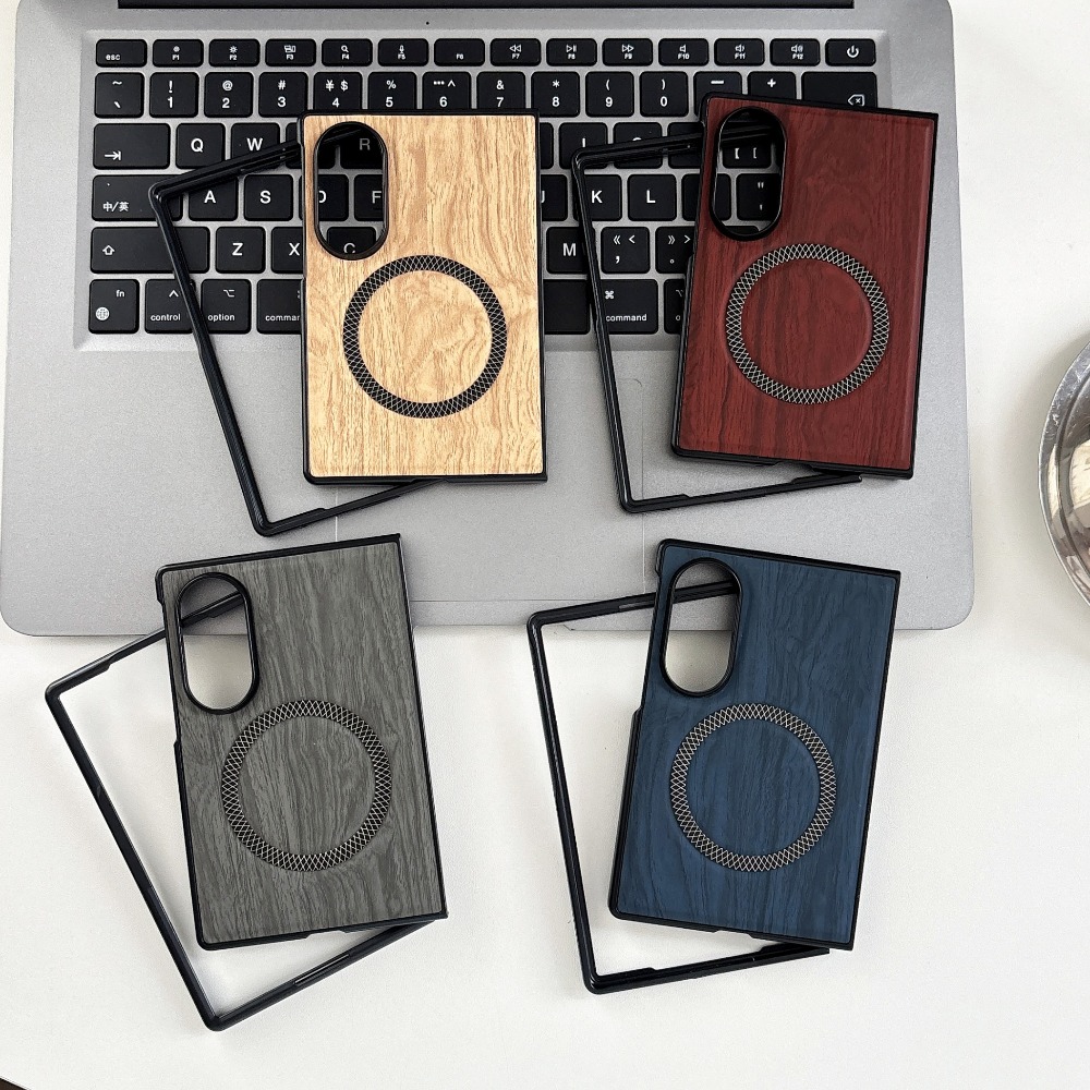 木目調マグセーフ対応PUレザー製スマホケース Samsung - Phone Cases Z Fold 4 のレビューと価格