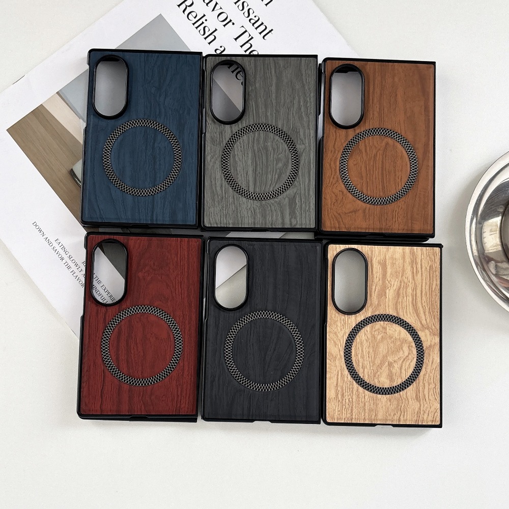 木目調マグセーフ対応PUレザー製スマホケース Samsung - Phone Cases Z Fold 4 のレビューと価格