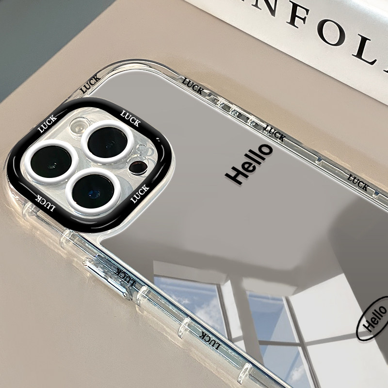 シンプルで人々を幸せにするレターミラーフォンケース iPho - Phone Cases Websites のレビューと価格