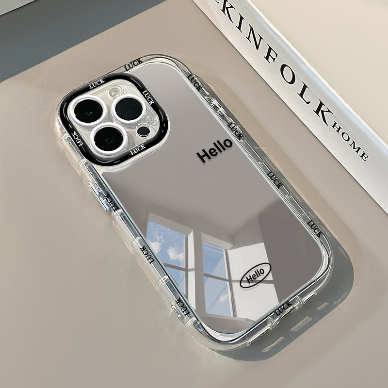 シンプルで人々を幸せにするレターミラーフォンケース iPho - Phone Cases Websites のレビューと価格
