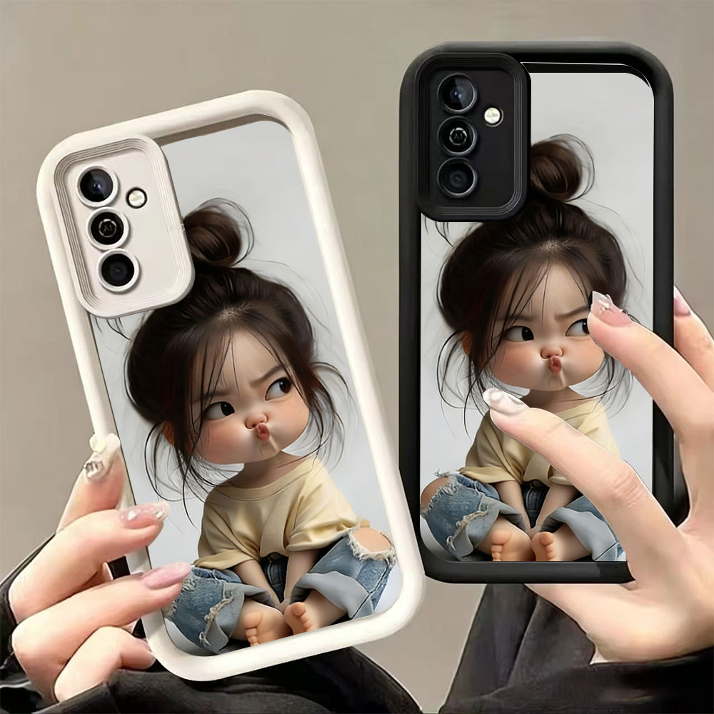ミートボールヘッドガールシリコン耐衝撃スマホケース Sams - Phone Cases For Samsung S21 5G のレビューと価格