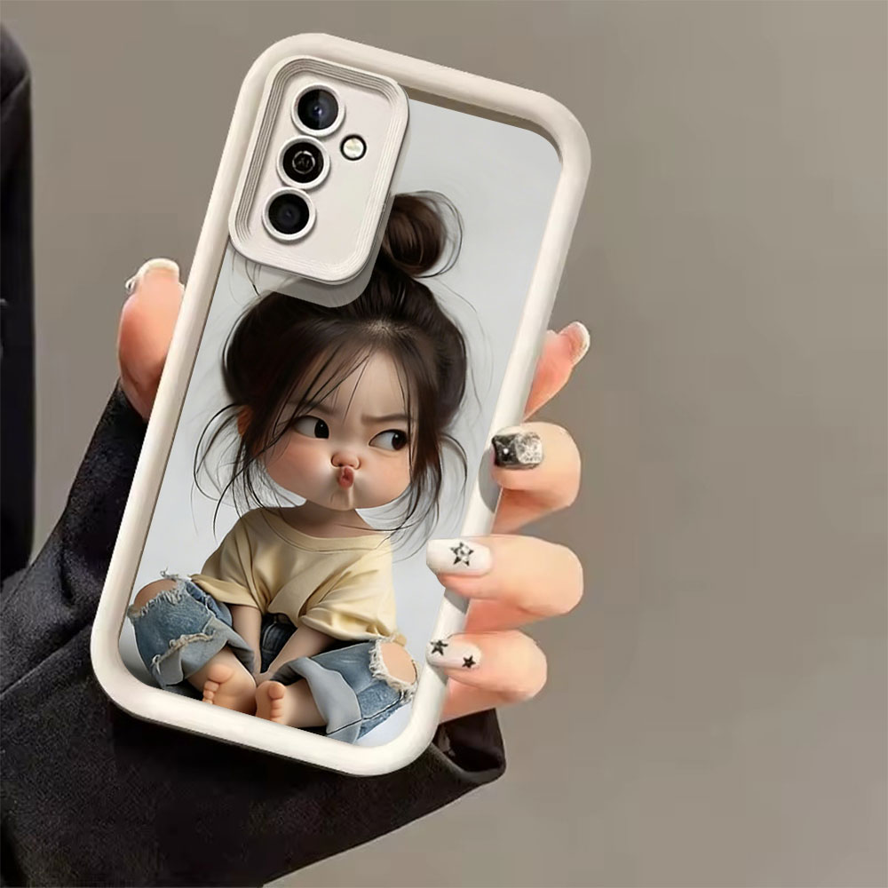 ミートボールヘッドガールシリコン耐衝撃スマホケース Sams - Phone Cases For Samsung S21 5G のレビューと価格