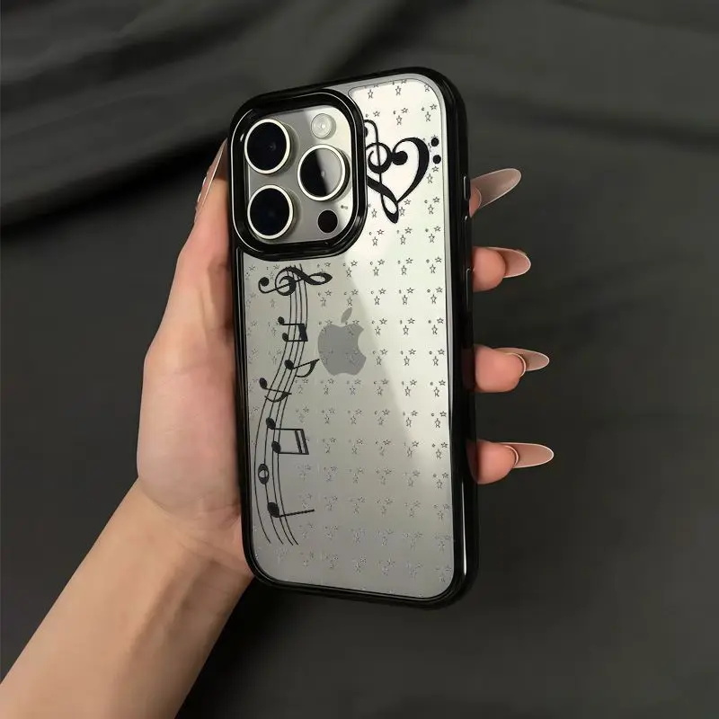 新しい可愛いINS風漫画ガール音符星柄スマホケース iPho - Phone Cases Cool Girl のレビューと価格