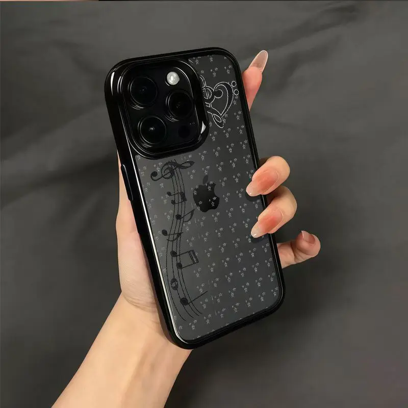 新しい可愛いINS風漫画ガール音符星柄スマホケース iPho - Phone Cases Cool Girl のレビューと価格