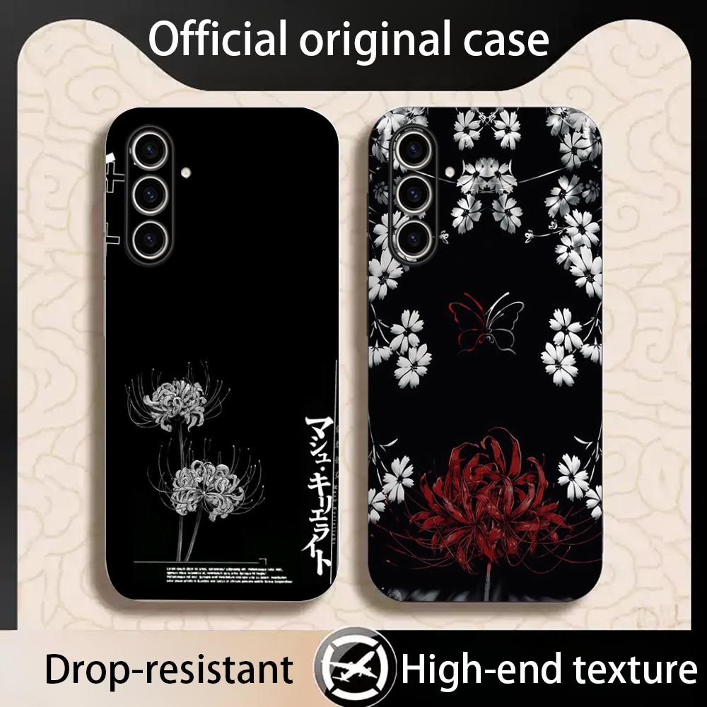 赤いスパイダーリリー柄の日本風アートデザインスマホケース S - Phone Cases For Samsung S22 のレビューと価格