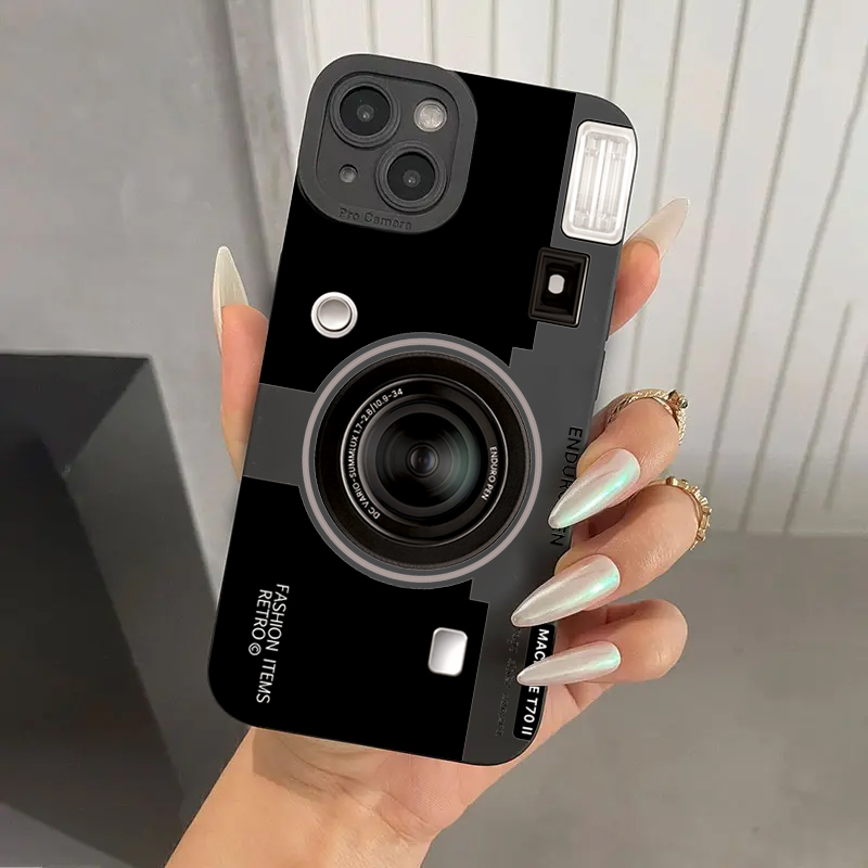 ヴィンテージカメラデザイン シリコン製ソフトTPUスマホケー - Phone Cases That Cover The Camera のレビューと価格