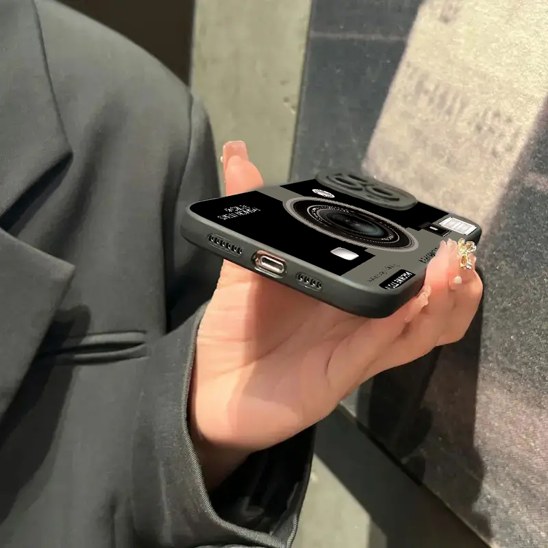 ヴィンテージカメラデザイン シリコン製ソフトTPUスマホケー - Phone Cases That Cover The Camera のレビューと価格